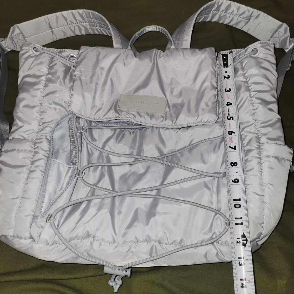 Silver Quilted Backpack - Picture 3 of 9